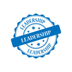 Leadership blue stamp illustration