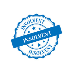Obraz premium Insolvent blue stamp illustration