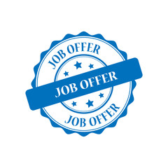 Obraz premium Job offer blue stamp illustration