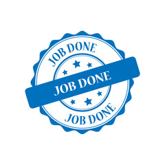 Obraz premium Job done blue stamp illustration