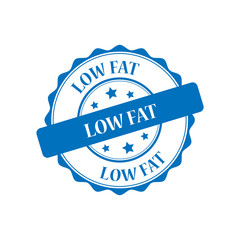 Obraz premium Low fat blue stamp illustration