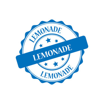 Lemonade blue stamp illustration