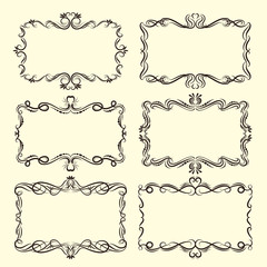 Vector Ornamental design borders and corners.