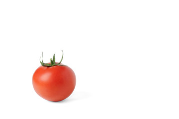 the tomato on white