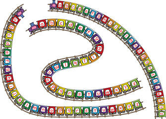 cartoon abc trains border