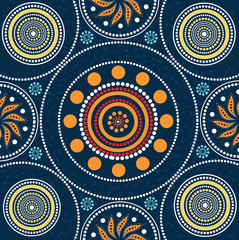 Aboriginal dot art painting - Vector Illustration