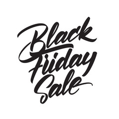 Vector handwritten type lettering of Black Friday Sale isolated on white background