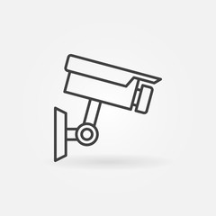 CCTV camera icon - vector camera outline symbol