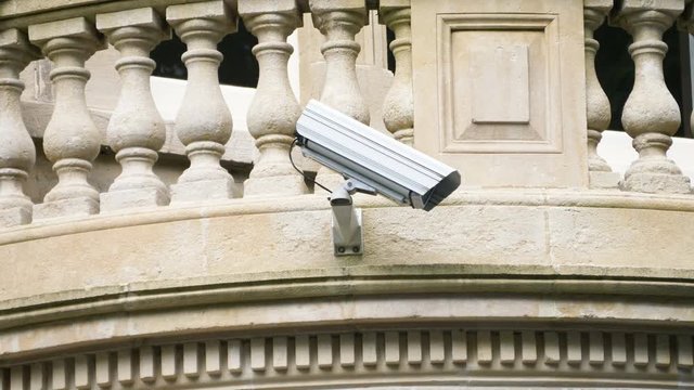 Survelliance Security Camera on ancient building