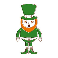 leprechaun surprise cartoon st patricks day character vector illustration