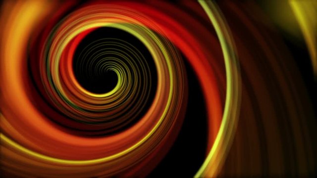 Spinning Artistic Spiral Abstract Motion Background Seamless Looping Video Backdrop Golden Red Orange Yellow