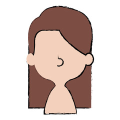 cute and little girl shirtless vector illustration design