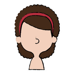 cute and little girl shirtless vector illustration design