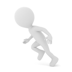 Man running. 3D rendering