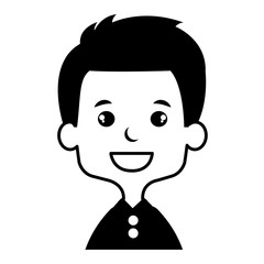 cute and little boy vector illustration design