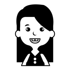 cute and little girl vector illustration design