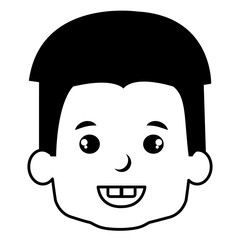 Obraz na płótnie Canvas cute and little boy head vector illustration design