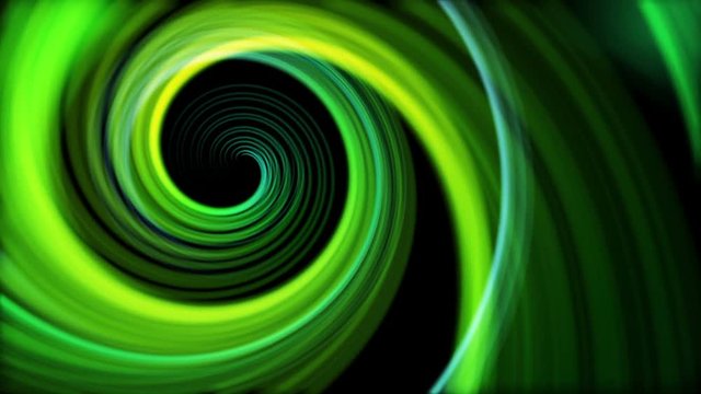 Spinning Artistic Spiral Abstract Motion Background Seamless Looping Video Backdrop Green