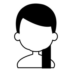 cute and little girl shirtless vector illustration design