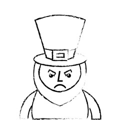 st. patricks day portrait of a angry leprechaun vector illustration sketch image design