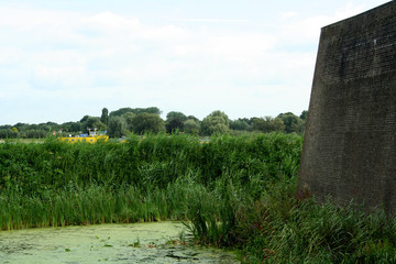 Castle Loevenstein along the river Waal