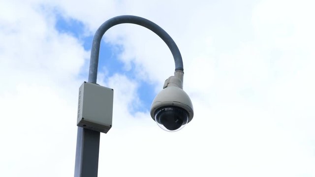 Security, control,big brother. Survelliance Security Camera in the city