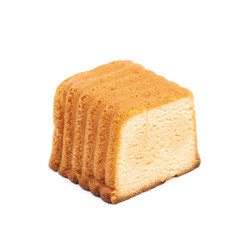 Moist butter cake isolated