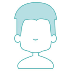 cute and little boy shirtless vector illustration design