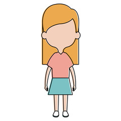 cute and little girl vector illustration design