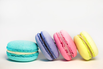 Beautiful colorful macaroons food photo