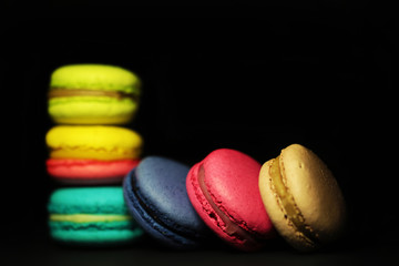Beautiful colorful macaroons food photo