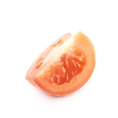 Ripe red tomato isolated