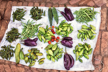 Vegetables Offered on the Street, Bhaktapur, Nepal