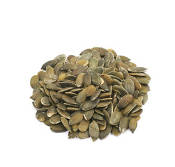 Pile of pumpkin seeds isolated