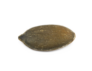 Single pumpkin seed isolated