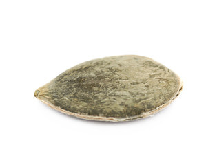 Single pumpkin seed isolated