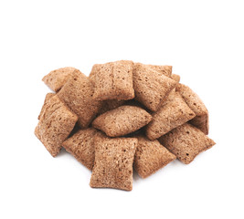 Pile of chocolate pillow cereals