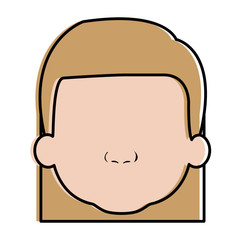 Obraz premium cute and little girl head vector illustration design