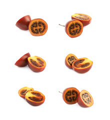 Sliced tamarillo fruit composition