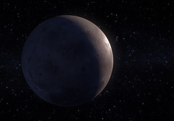 Obraz na płótnie Canvas Artwork of Makemake dwarf planet in the Kuiper belt