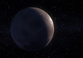 Obraz premium Artwork of Makemake dwarf planet in the Kuiper belt