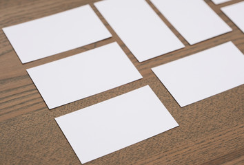 Empty business cards for moke-up