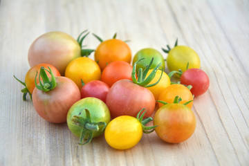 Colorful various cherry tomatoes