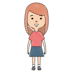 cute and little girl vector illustration design