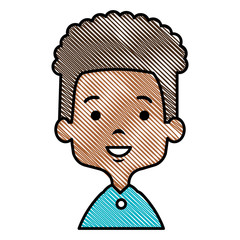 cute and little african boy vector illustration design