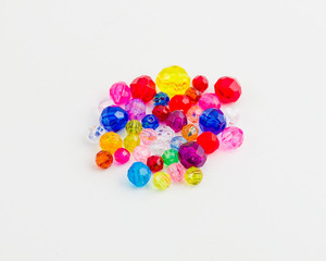 Fototapeta na wymiar multi colored beads of varying sizes used to create jewelry