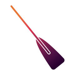 wooden boat oar sport object element vector illustration