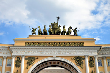 The Arch of General staff on Palace Square.