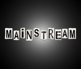 Mainstream word concept.