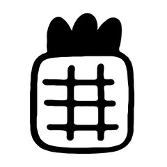 hand drawn pineapple. cartoon vector and illustration